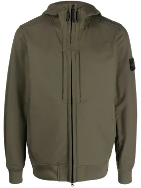 STONE ISLAND Q0122 SOFT SHELL-R_E.DYE® TECHNOLOGY RECYCLED POLYESTER JACKET OLIVE GREEN