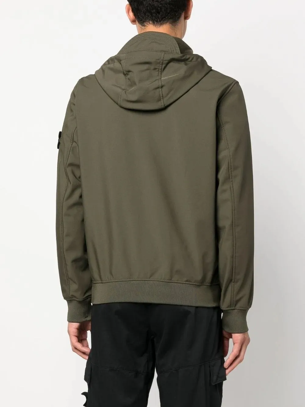 STONE ISLAND Q0122 SOFT SHELL-R_E.DYE® TECHNOLOGY RECYCLED POLYESTER JACKET OLIVE GREEN