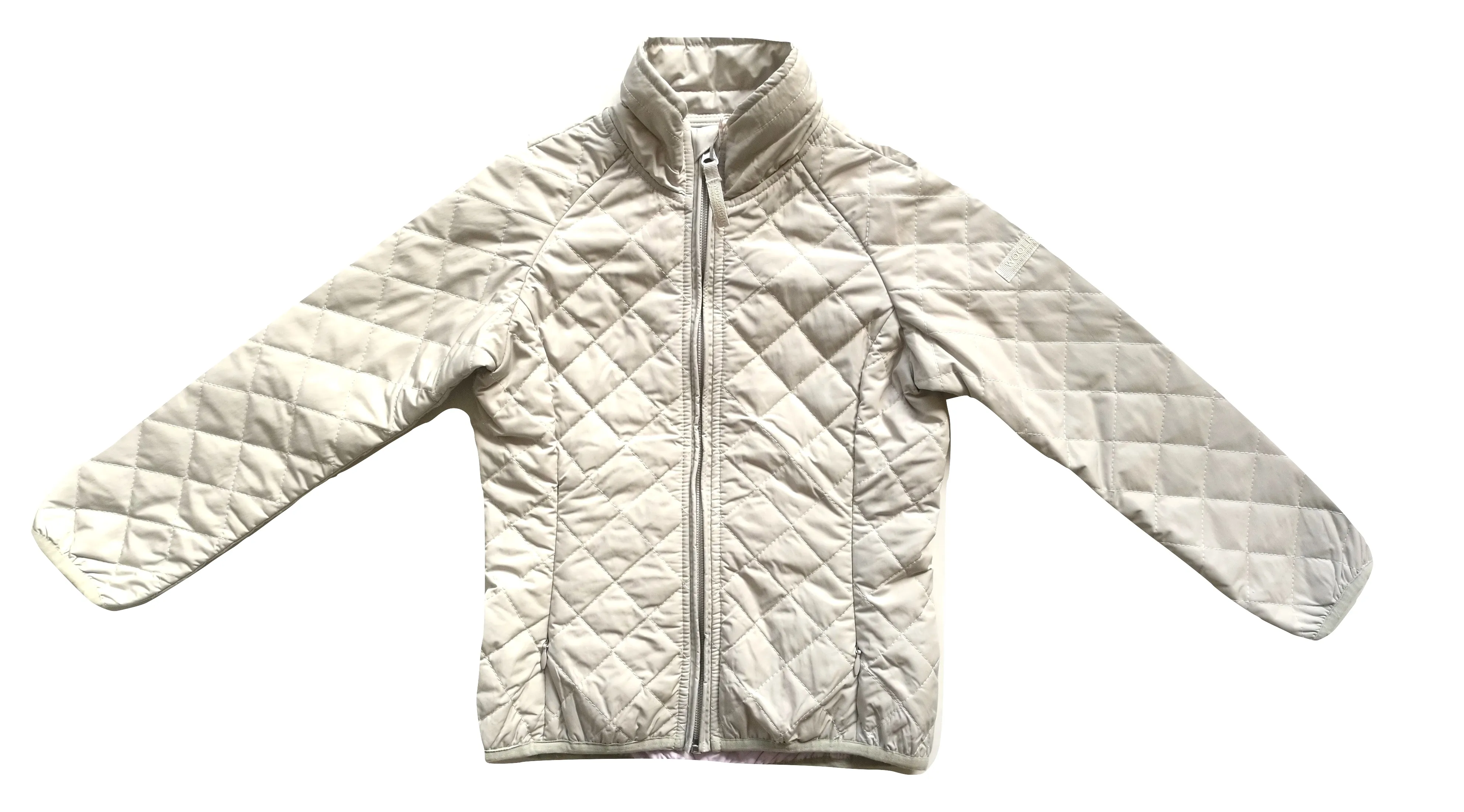 WOOLRICH chaqueta corta de bombardero de color beige para niña