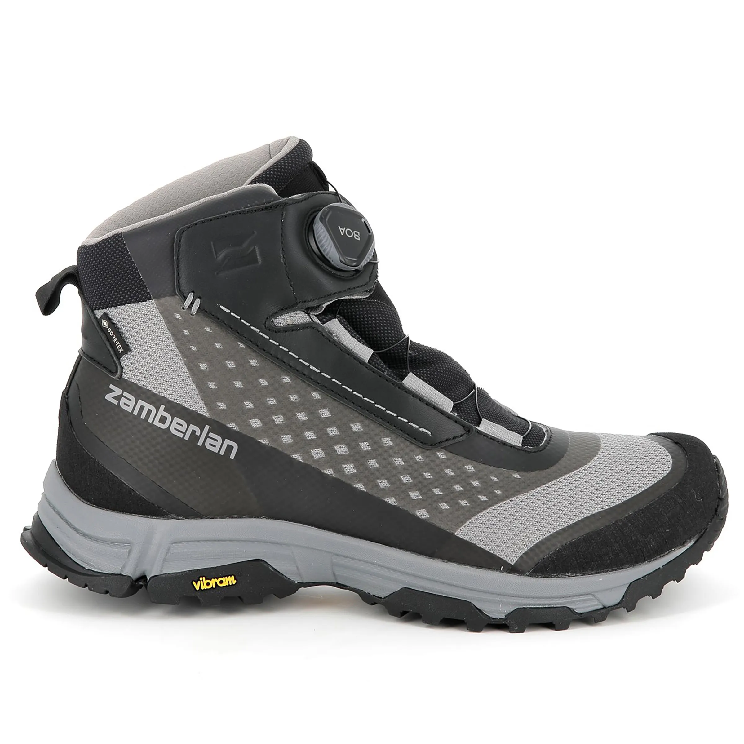 ZAMBERLAN 166 MAMBA MID GTX RR BOA Men's Hiking Boots Black/Grey