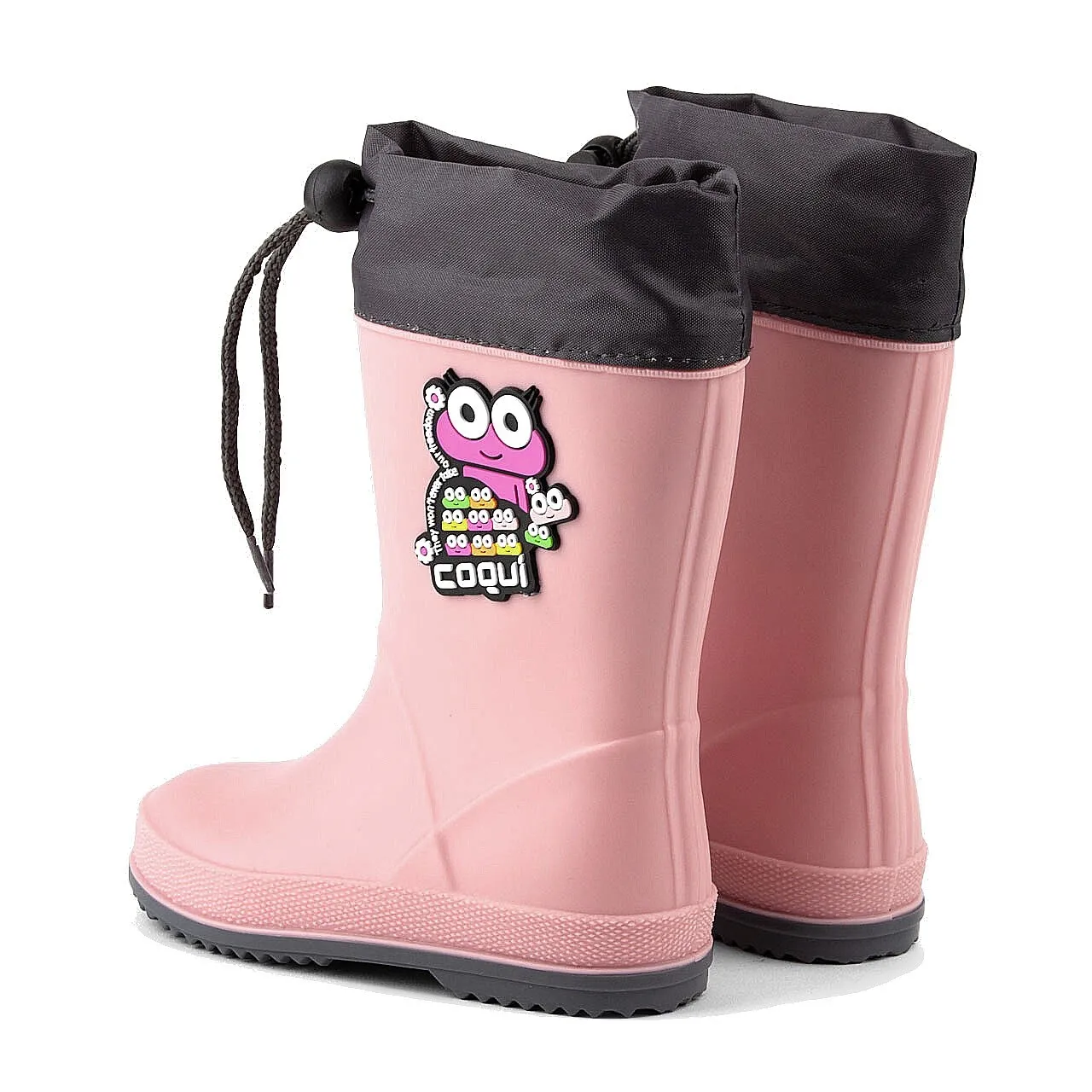 zapatos Coqui 8508/Rainy Collar - Powder Pink/Dark Grey - kid´s