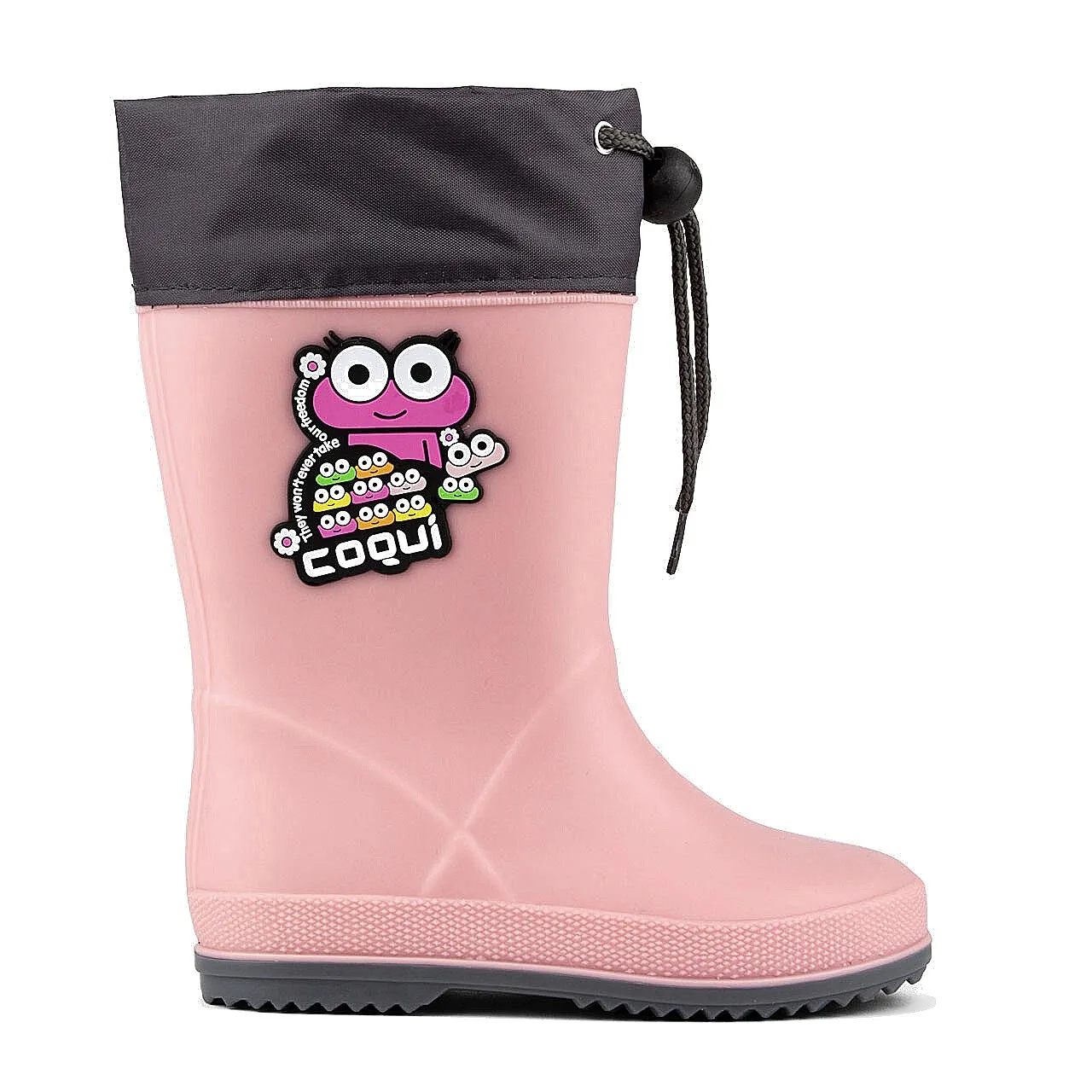 zapatos Coqui 8508/Rainy Collar - Powder Pink/Dark Grey - kid´s