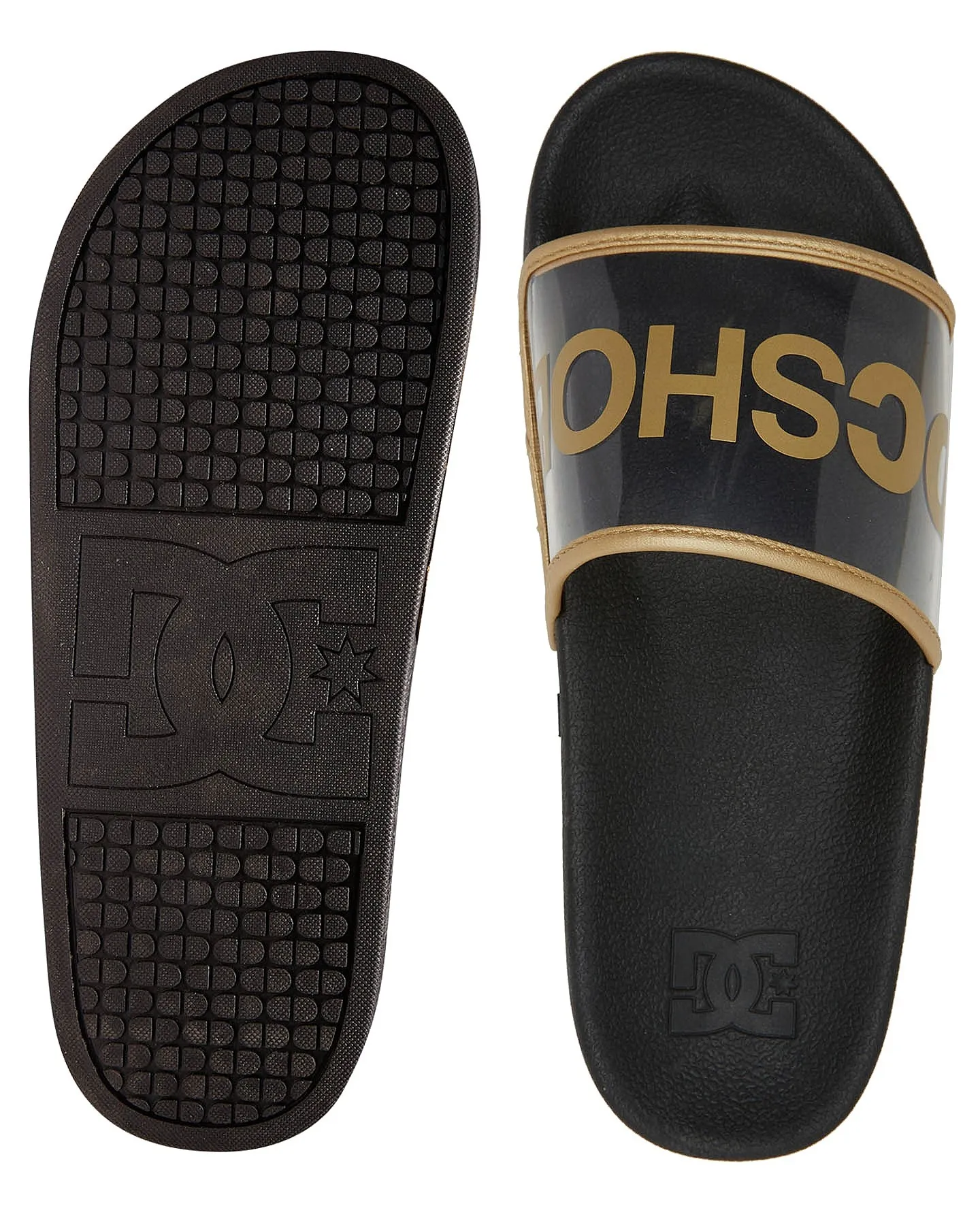 zapatos DC DC Slide Platform SE - BG3/Black/Gold - women´s