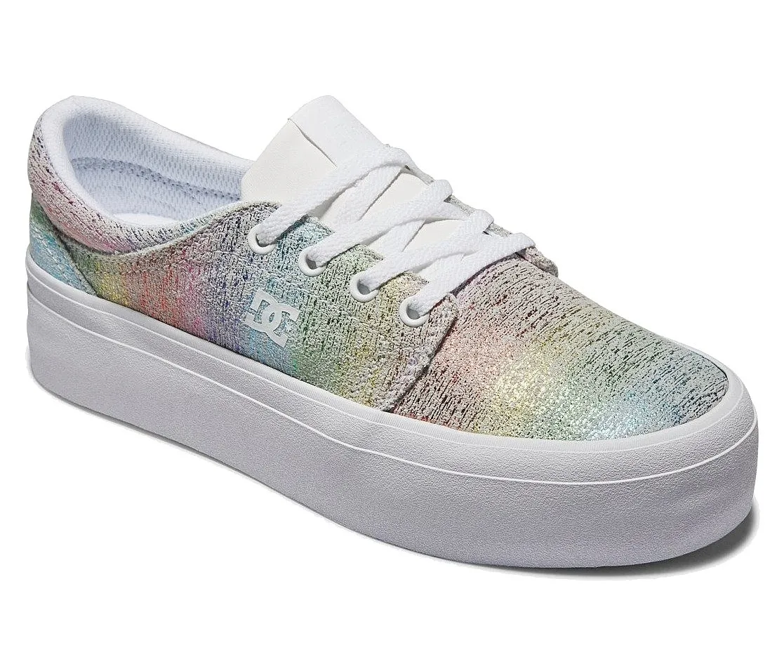 zapatos DC Trase Platform - TRW/White/Rainbow - women´s